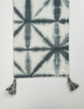 Blue printed dining table runner