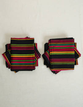 Multicolor waffle hand towels