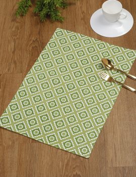 Green placemat 100% cotton