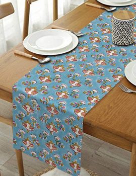 Blue center table runner