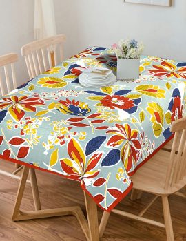 Multicolor floral 6 seater table cover