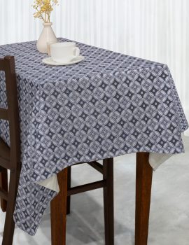 Grey cotton dining table cover