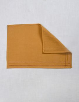 Set of 4- Solid embroidered placemat