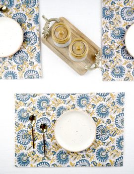 Set of 6 – Floral dining placemats