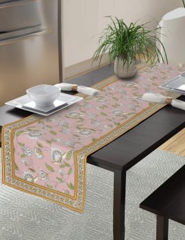 Pink Floral Decorative Table Runne