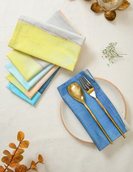 Set of 6- 16″x16″ Rainbow color cotton napkin