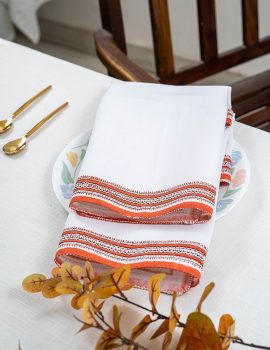 Set of 6 -20″X20″ White cotton napkin