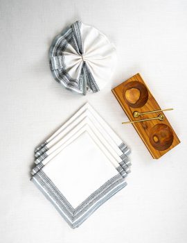 Set of 6 -20″X20″ White cotton napkin