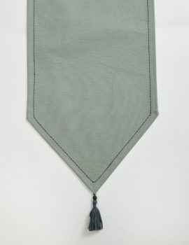 Modern Grey Cotton Table Runner – Solid Design, Durable & Decorative
