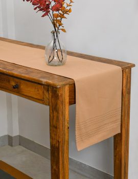 Solid Embroidered Table Runner