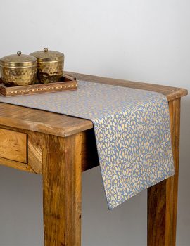 Gold Printed Decorative Center Table Runner