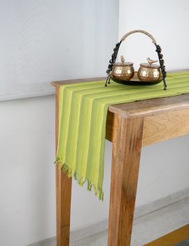 Shades Of Green Cotton Table Runner