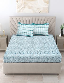 Mandala Print Cotton Bedsheet Set with 2 Pillow Covers
