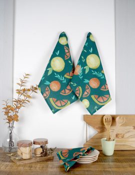 Set of 3 – Zesty Cotton Dark Color Kitchen Towel