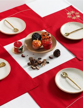 Set Of 6 – Snow Flake Cotton Placemat