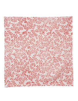 Set Of 6 – 12″X12″ Red Leafy Cotton Printed Napkin