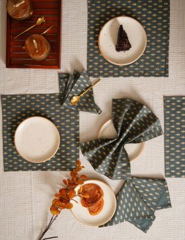 Set Of 6 – 12″X12″ Cocktail Napkins For Diwali / Rakhi / Housewarming