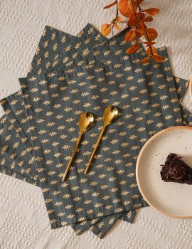 Set Of 6 – 12″X12″ Cocktail Napkins For Diwali / Rakhi / Housewarming