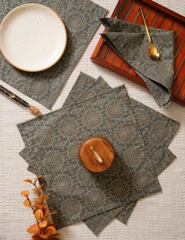 Set Of 6 – 12″X12″ Cocktail Napkins For Diwali / Rakhi / Housewarming