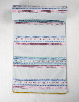 Light Blue Cotton Line Printed 13X70 Inch Runner