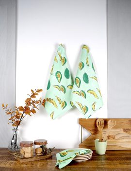 Set of 3 – Avacado Print Cotton Kitchen Towel