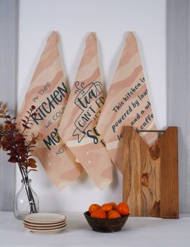 Set of 3 – PInk Cotton Tea Towel/ Kitchen Towel