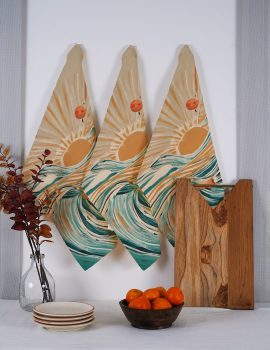 Set of 3 – Sunrise Cotton Tea Towel/ Kitchen Towel
