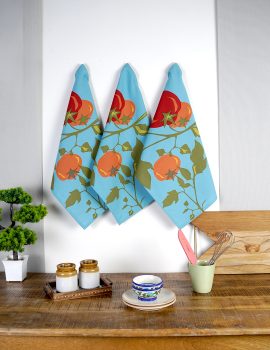 Set of 3 – Cotton Floral Tea towel/ Kitchen Towel