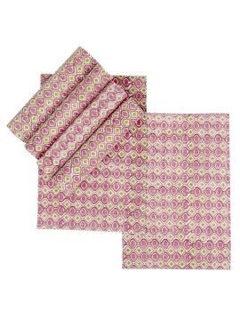 Set Of 6 – Pink Ozee Print Placemat Set