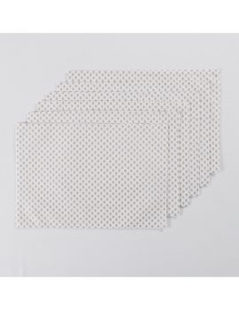 Set Of 6 – White Cotton Decorative Placemat Set