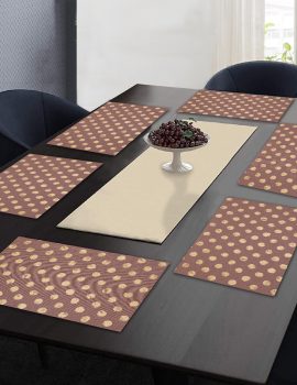 Set Of 6 – Polka Dot Cotton Placemat Set