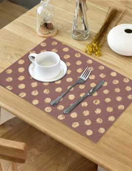 Set Of 6 – Polka Dot Cotton Placemat Set