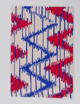 Set Of 6 – Blue Abstract Cotton Placemats