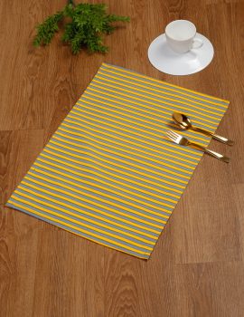 Set Of 4 – Yellow Cotton Everyday Dining Placemat