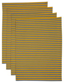 Set Of 4 – Yellow Cotton Everyday Dining Placemat