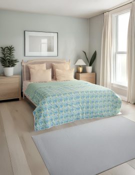 Daisy Dream Green Cotton Reversible 3 Layer Dohar