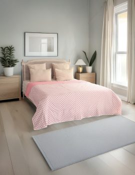 Pink Petal Play Soft Cotton 3 Layer Dohar Blanket