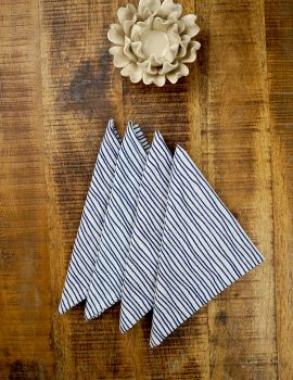 Set Of 4 – 16″X16″ Cotton Stripes Napkin