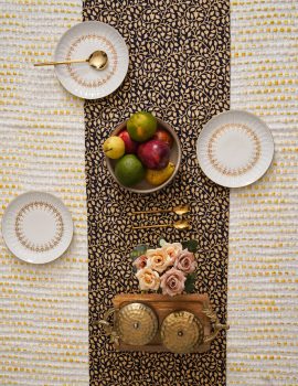 Leaf Jaal Canvas 14X72 Inch Runner