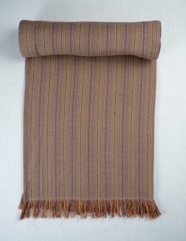 Light Brown Cotton Textured 14X72 Inch Runner