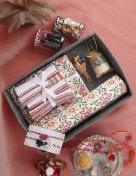 Festive Table Gift Set with Rakhis and Roli Chawal-Rakhi Edition