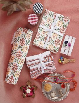 Festive Table Gift Set with Rakhis and Roli Chawal-Rakhi Edition