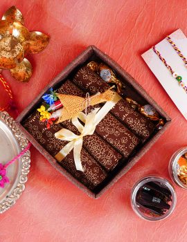 Rakhi Tray Hamper – 4 Napkin Set