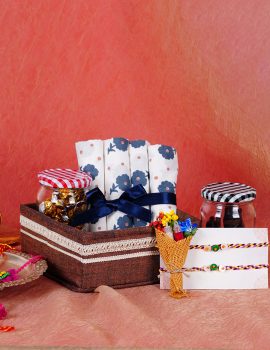 Rakhi Tray Hamper – 4 Napkin Set