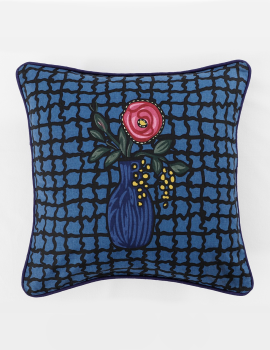 Set of 2 – Blue Artsy cushion cover – 16″x 16″