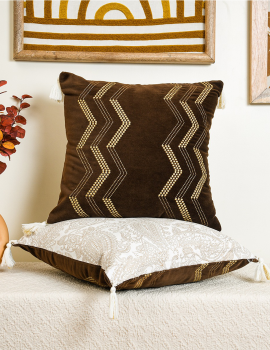 Set of 2 – Zig Zag Embroidered Decorative Cushion Cover